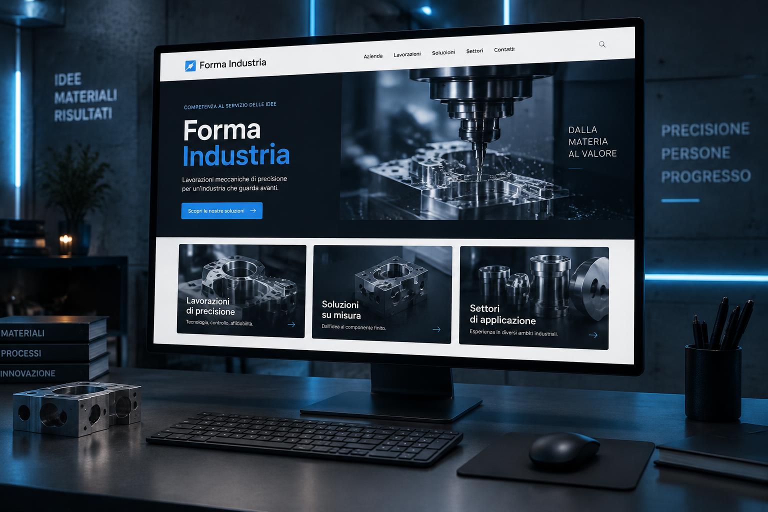 Anteprima del concept di sito web Forma Industria per Aziende e imprese